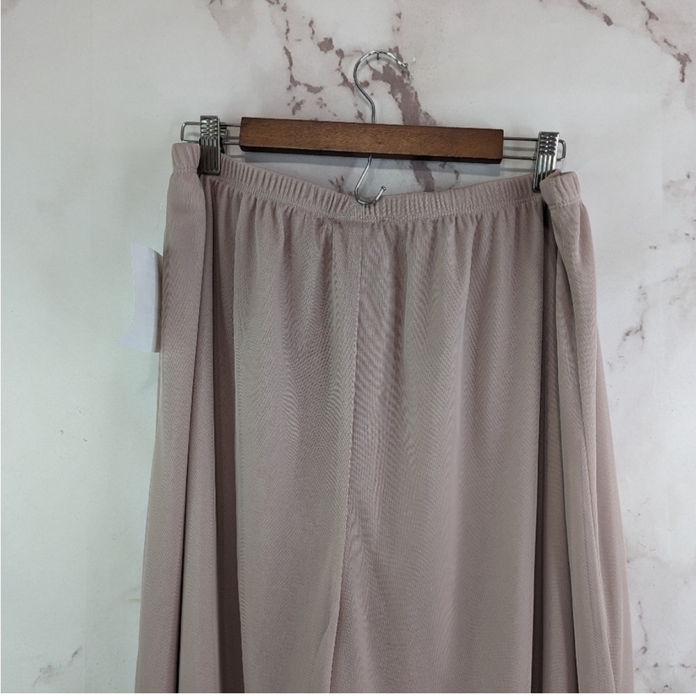 NWT R&M Richard’s Pant Set Women’s 16W Pink Lace Pearl Wide Leg Tank Formal Suit - Picture 8 of 14